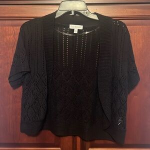 Kim Rogers short cardigan sweater.